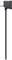 A black L-shaped cable with a rectangular connector, suitable for confined spaces, in a vertical position.