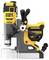A yellow and black portable magnetic drill machine with multiple control elements and a drill head. It is designed for precise drilling on metal surfaces.