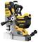 A yellow-black, brushless magnetic drill machine with multiple handles and a switch, suitable for precise drilling in metal.