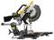 Mitre saw with a yellow accent, manufacturer's name visible on the device; ideal for precise wood cutting.
