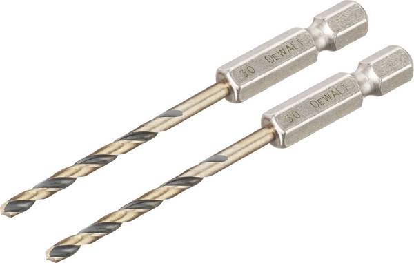 DEWALT DT20602-QZ  HSS-G Metal twist drill bit 2 pieces 3 mm Total length 72 mm corrosion-protected  Hex 2 pc(s)