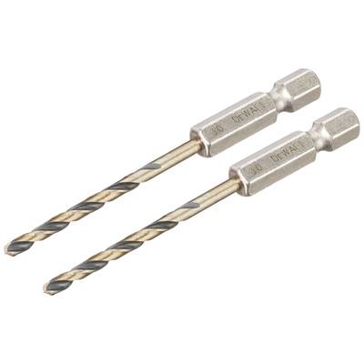 DEWALT DT20602-QZ HSS-G Metal twist drill bit 2 pieces 3 mm Total length 72 mm corrosion-protected  Hex 2 pc(s)