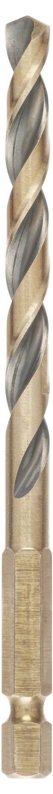 A detailed photograph of a metallic drill bit with spiral-shaped grooves, suitable for precise drilling work.