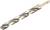 A metal drill bit with a spiral cutting edge and hexagonal shank, suitable for precise drilling in metal surfaces.