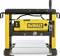 A yellow and black Dewalt planer suitable for woodworking, with an on/off switch and adjustment scale.