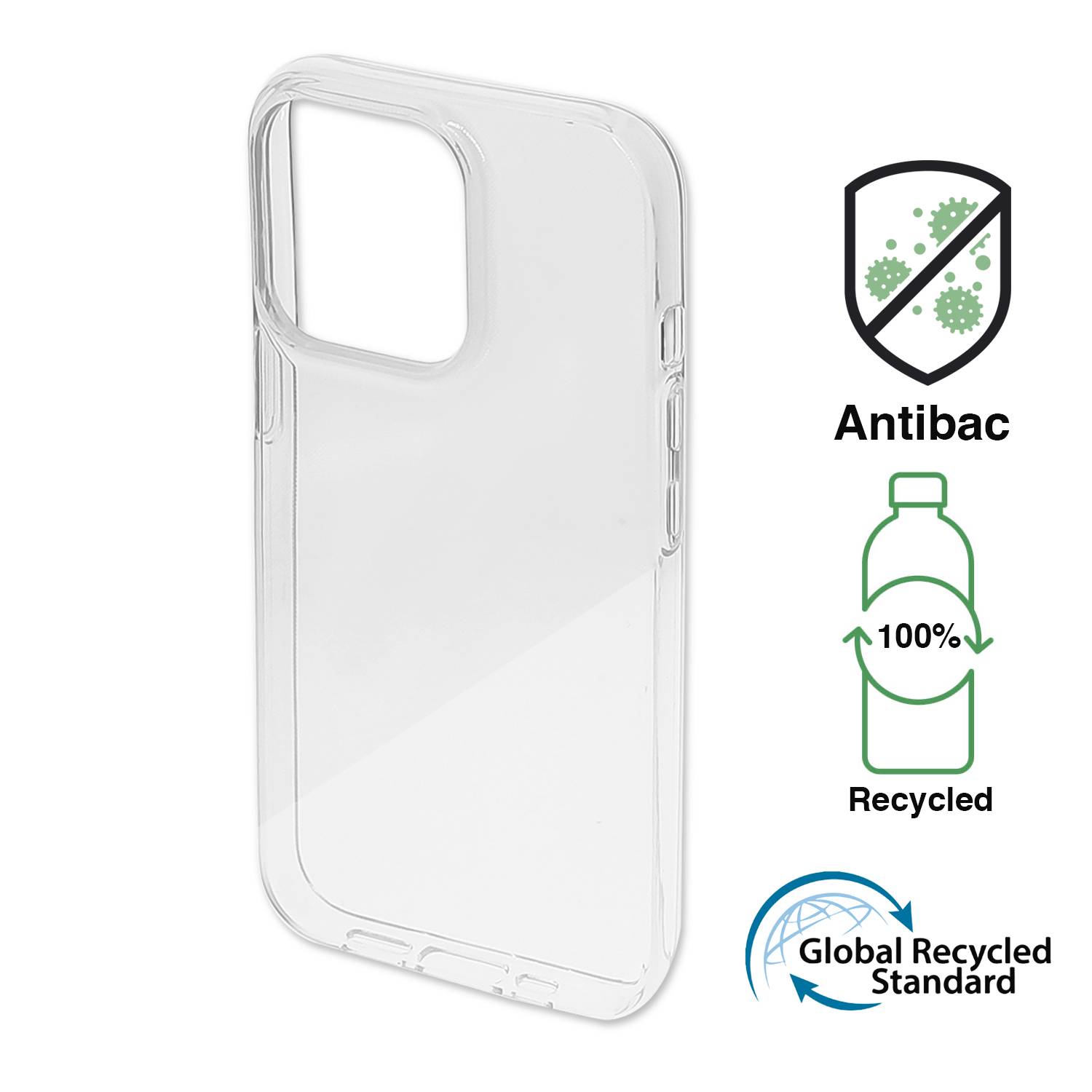 4Smarts "Eco Case AntiBac" Back cover Apple iPhone 14 Pro Transparent 452093-1