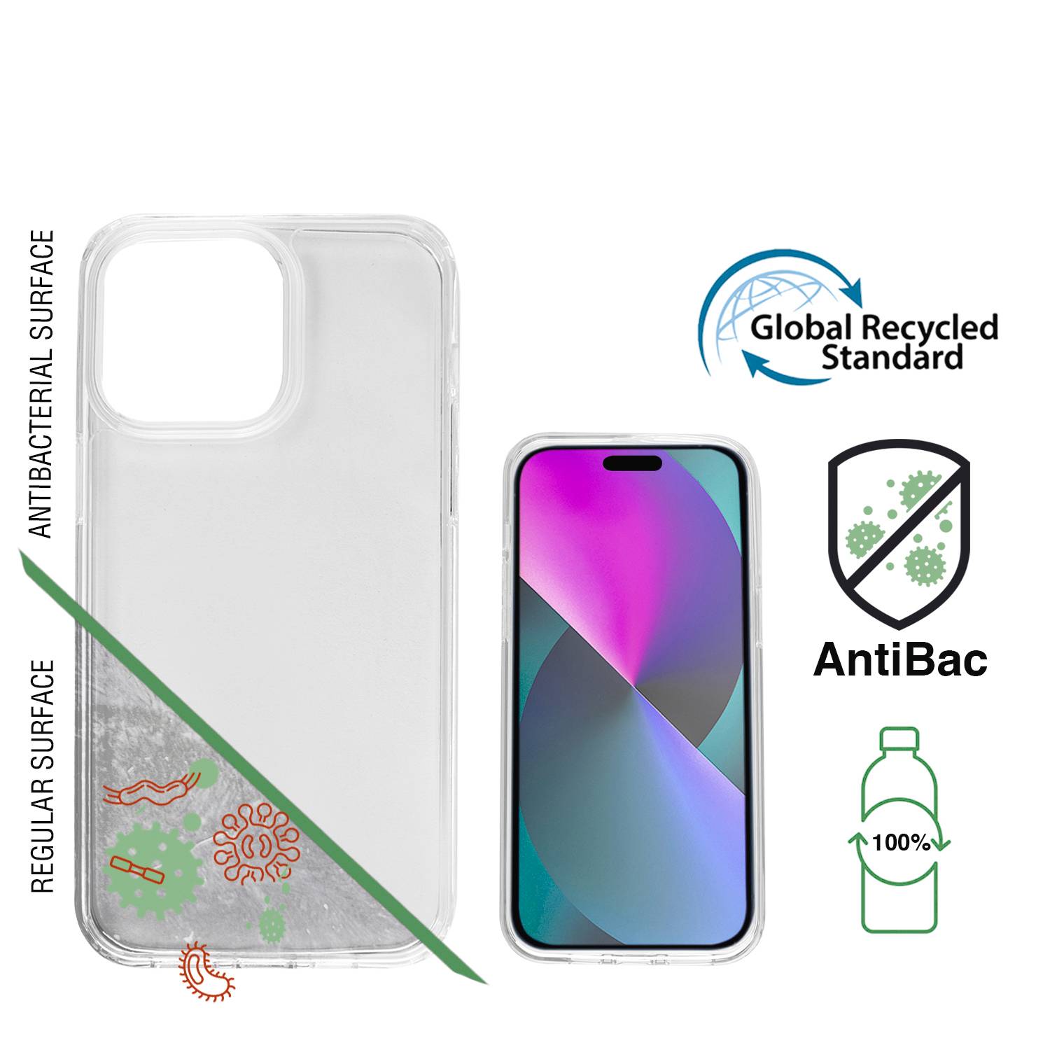 4Smarts "Eco Case AntiBac" Back cover Apple iPhone 14 Pro Transparent 452093-2