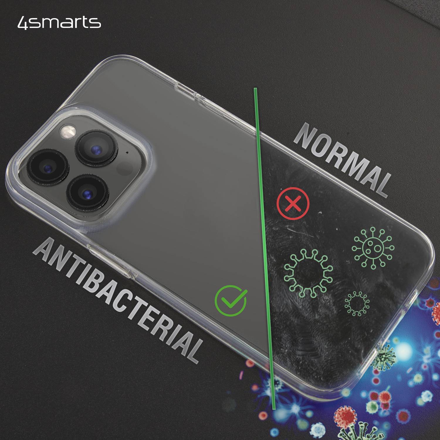 4Smarts "Eco Case AntiBac" Back cover Apple iPhone 14 Pro Transparent 452093-3
