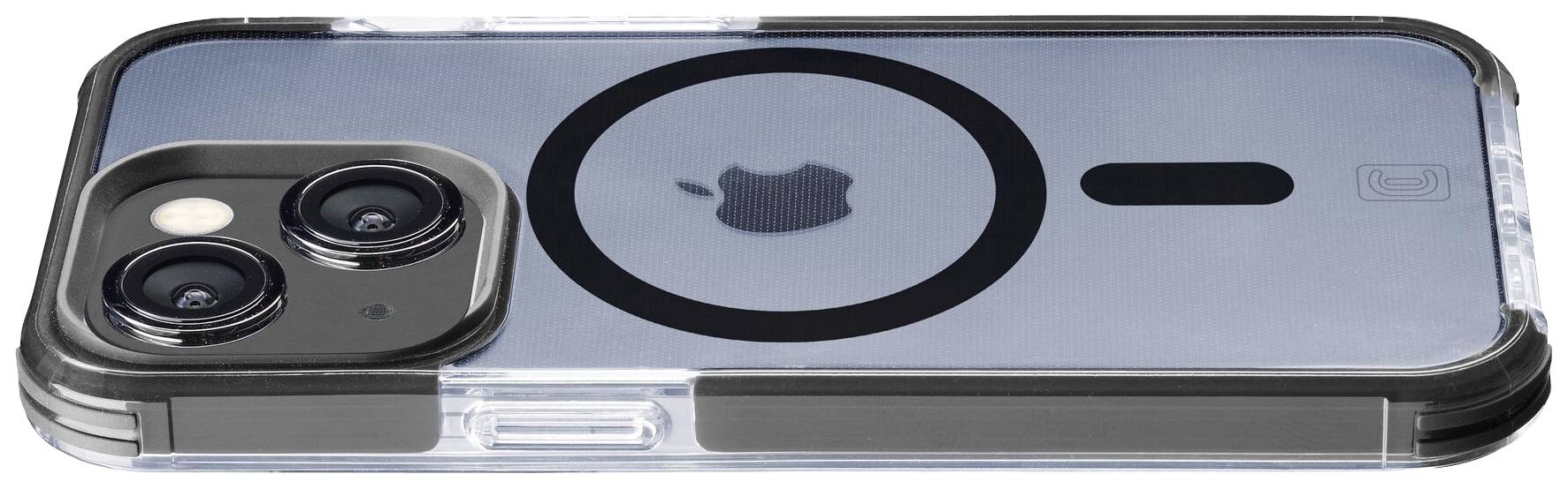 Cellularline Strong Guard Mag Case Back cover Apple iPhone 14 Transparent, Black MagSafe compatibility TETRACMAGIPH14T-1
