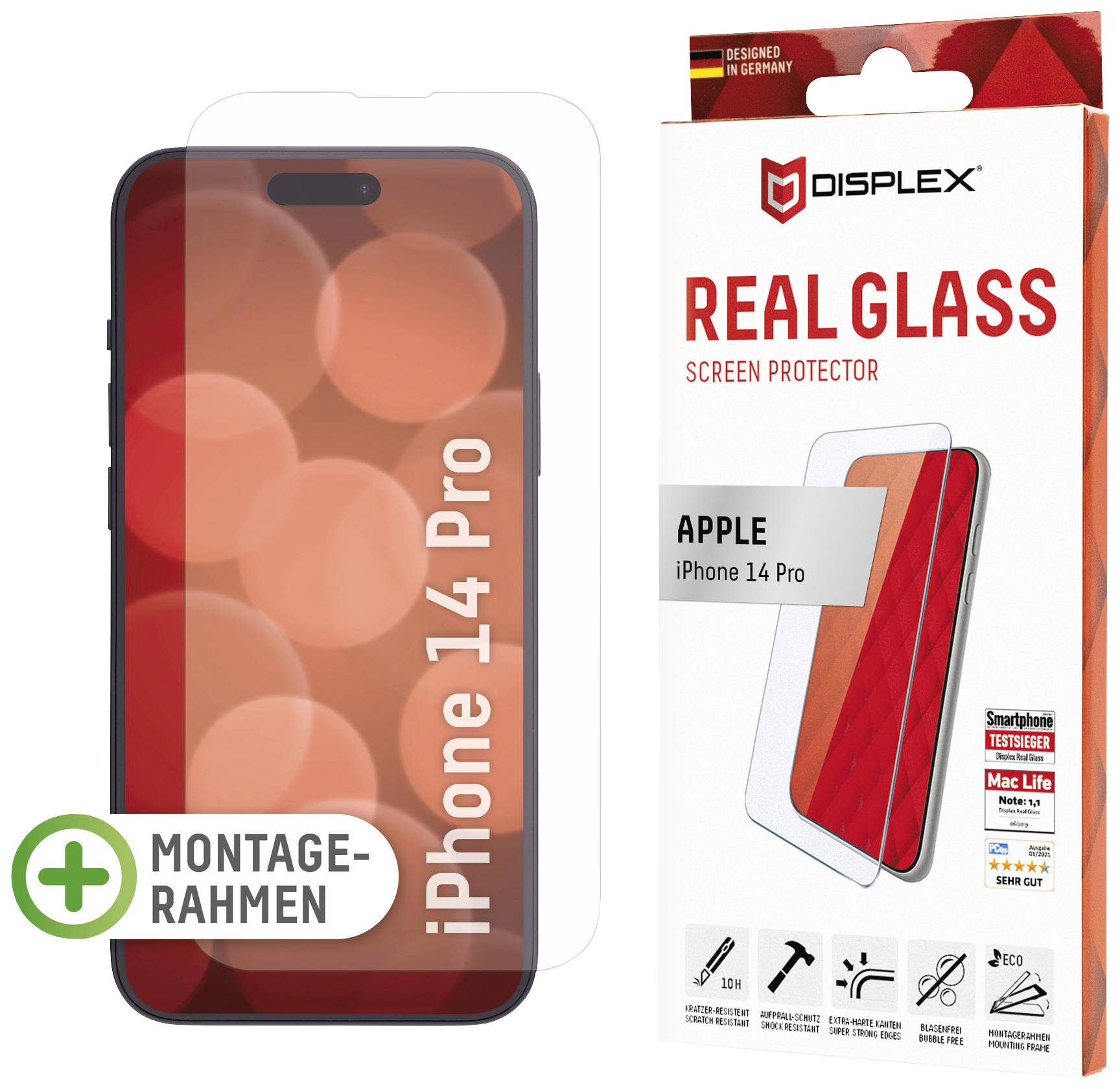 DISPLEX Real Glass Glass screen protector Apple iPhone 14 Pro 1 pc(s) Anti-fingerprint, Scratch-proof 1699