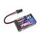 'Traxxas Battery Pack: 750 mAh, 7.4 V, 2-cell LiPo with iD connector. Black and red cables. Compatible with Traxxas chargers.'
