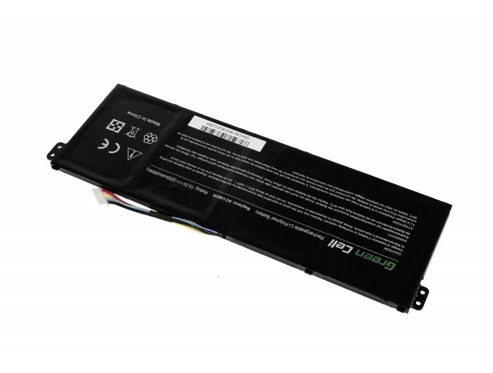 A lithium-ion battery with stickers for technical specifications and safety certificates, with connected cable and black casing.
