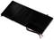 Black laptop battery with several cables protruding from one end, set against a white background.