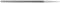 A flat, metal file with a pointed tip, used for grinding or working on materials.