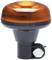 An orange, round warning light with a black base and screw mounting, used for safety and signalling.