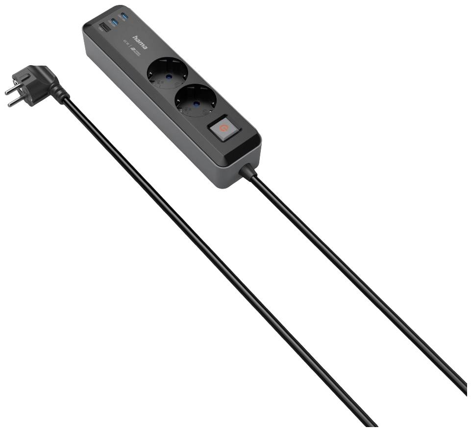 Image of Hama 00223188 Power strip (+ switch) Black PG connector 1 pc(s)