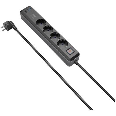 Hama 00223189 Power strip (+ switch) Black PG connector 1 pc(s)