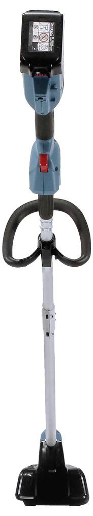 A handheld metal detector with a digital display and ergonomic grip. The shaft is adjustable, and the base is designed for ground scanning.