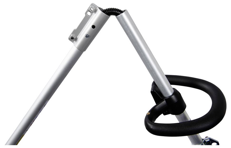 A metal crutch with a broken top section is shown against a white background, illustrating the importance of sturdy construction for safety.