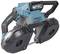 Battery-powered bandsaw with ergonomic handle and robust design. Suitable for precise cuts in metal and wood.