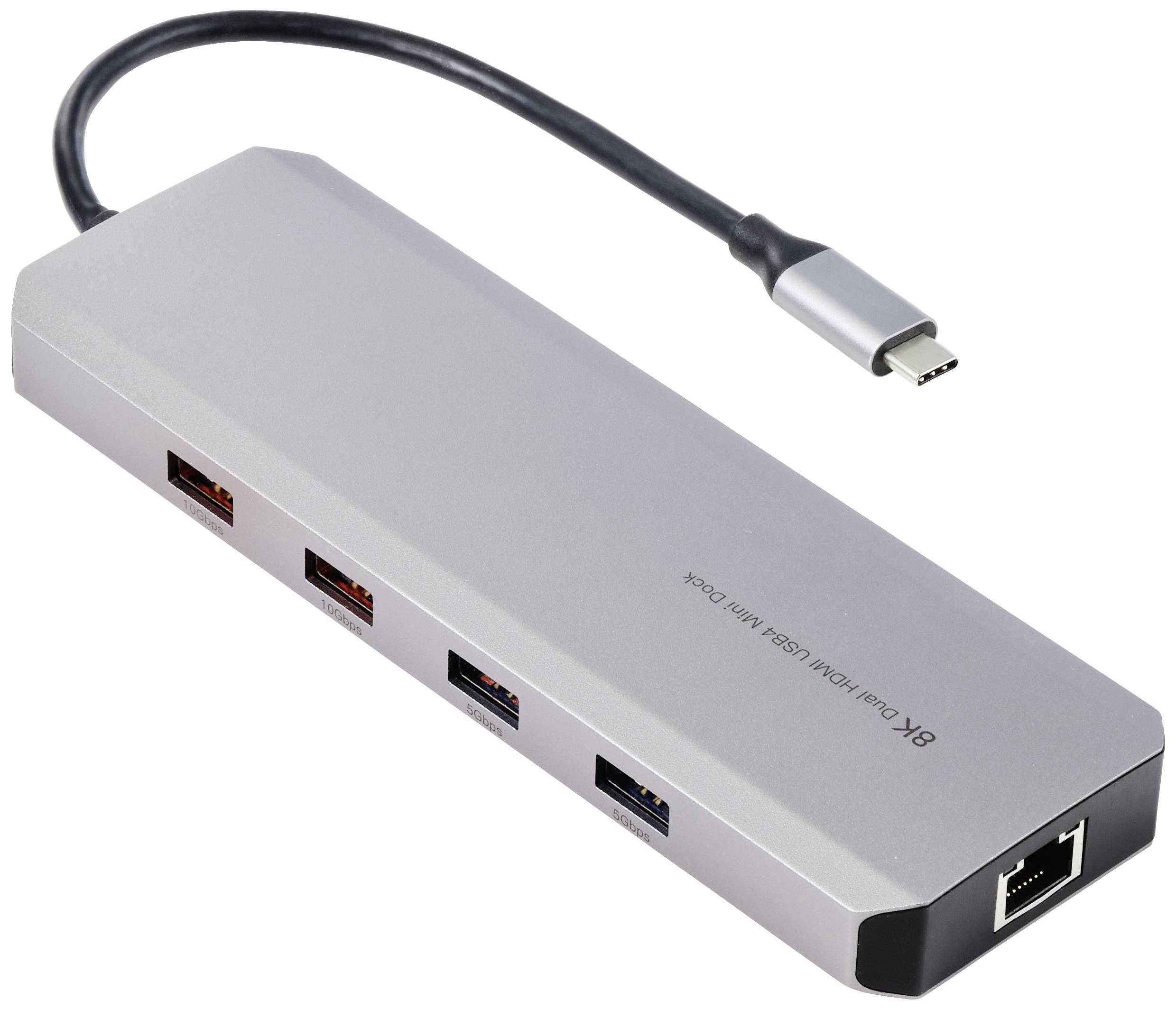 Wavlink USB4® docking station WL-UHP4403 Compatible with (brand): Universal Supports 8K@30 Hz (1x) / 4K@30Hz (2x), USB-C-1