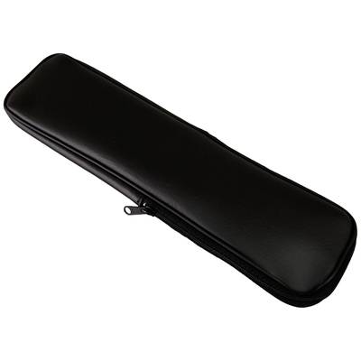 Black, oblong zippered case, suitable for pens or tools.