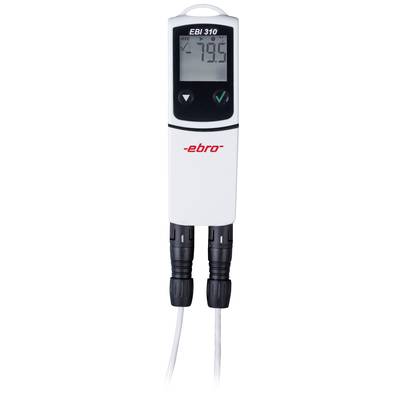 A digital thermometer displays a temperature of 78.9 degrees on its display. The device has two sensors, brand 'ebro'.