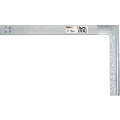 Steel angle with 90-degree angle, dimensions 300x180 mm, by kwb. Silver-coloured, robust tool for precise measuring and marking.
