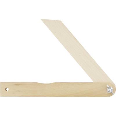 Carpenters' square with a blade and a tongue, suitable for measuring 90-degree angles when doing joinery work. Made from light-coloured wood.