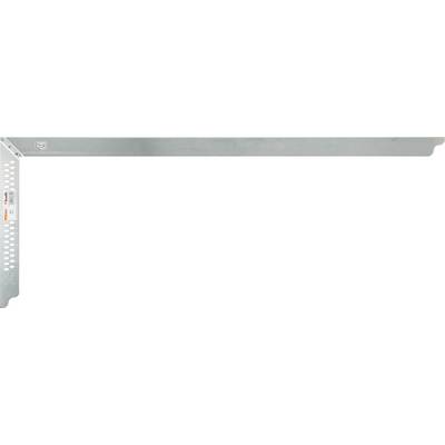 Metal angle brackets with perforations for wall mounting; suitable for securing shelves or other structures.