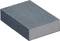 A rectangular sanding sponge made of grey foam with a coarse, sandpaper-like surface for sanding surfaces.