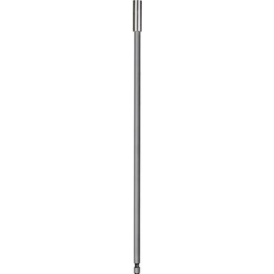 A long, vertical, cylindrical metal rod with a shiny, polished surface.
