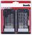 A set of 12 metal drill bits, sorted by size (3.0 to 8.0 mm), packed in a clear plastic box, brand: kwb.