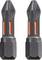 Two black screwdriver bits with orange markings are visible. Each has a cross-head slot.