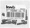 A plastic bag containing ten black metal parts and a label reading: 'kwb GERMANY GMBH', article number 122265.