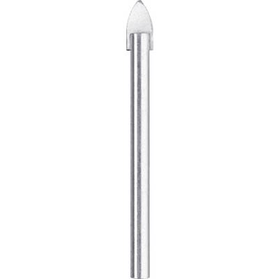 Hard-material drill bit with a pointed, cross-shaped cutting edge.