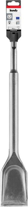 A silver-coloured flat chisel by 'beyb'. The chisel has a wide, flat tip, ideal for removing tiles and mortar.