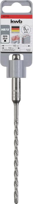 'Kwb' Masonry Drill Bit HD7X, 6 mm Diameter, 100 mm Length, for Brickwork. Packaging displays German flag and certification mark.