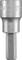 'Hexagonal bit attachment made from chrome vanadium steel, silver-coloured, suitable for screws with hexagonal socket heads.'