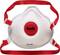 Respiratory mask with red valve and red straps, brand 'kwb'. Suitable for protection during dusty work or in contaminated air.