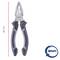 'Steel pliers with cutting edge, 160 mm long. Grey, ergonomic handles. Steel logo at bottom right.'