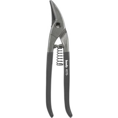 Metal shears with a black handle and spring mechanism, useful for heavy-duty cutting tasks.