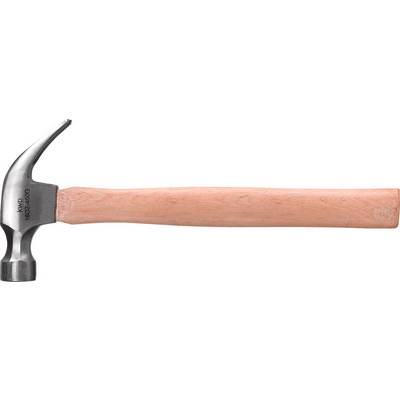 A hammer with a wooden handle and metal head, used for craft work and driving in nails.