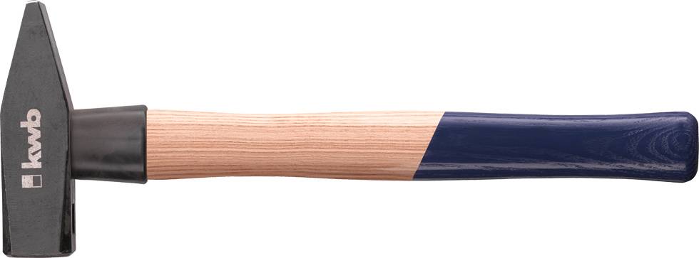 Hammer with a wooden handle and black head, suitable for general craftwork.<br><br>Correction: Hammer with a wooden handle and black head, suitable for general DIY tasks.