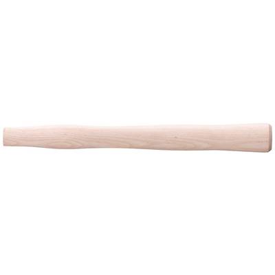 A wooden baseball bat handle made of light-coloured wood, smoothly and cylindrically shaped, without any additional markings or embellishments.