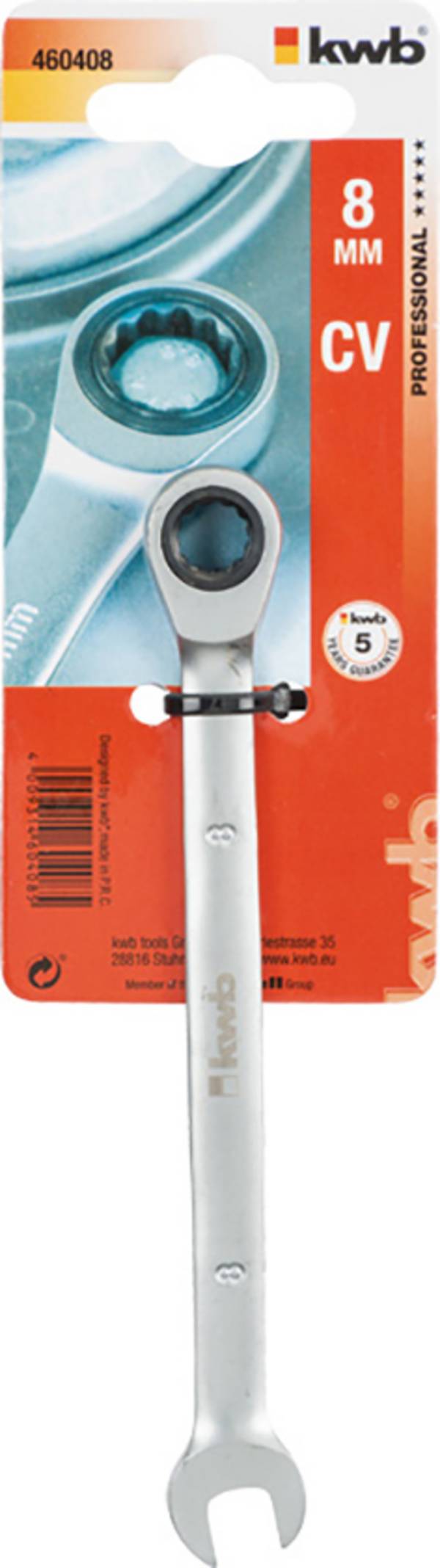 kwb 460408 Double-ended ratcheting box wrench set 1-piece Spanner size (metric) 8 mm