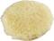 Soft round polishing pad made of yellow wool, plush and fluffy, suitable for car care and surface treatment.