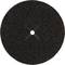 Black grinding disc with a central hole, used for grinding work on various materials.