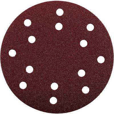 A round sandpaper disc with multiple holes, evenly distributed across the surface. Ideal for a sanding machine.