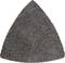A triangular sanding pad with a black and grey pattern, specifically designed for multi-tool sanding work.